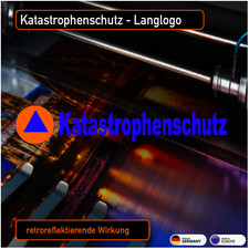 Katastrophenschutz  Langlogo  - normale oder retroreflektierende Aufkleber