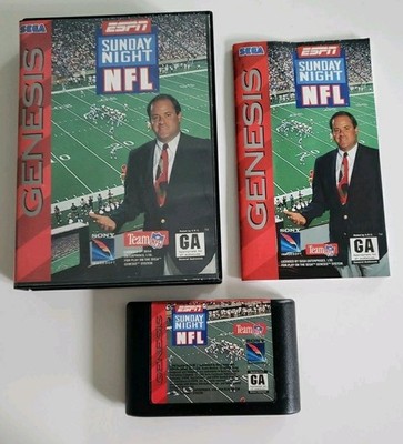 ESPN Sunday Night NFL for Sega Genesis Complete Fast Shipping