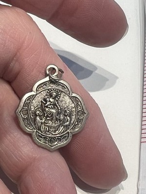 Mary Medal Italian Silver Pompeii    Our Lady Of The Rosary Cathedral