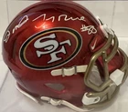 Joe Montana Jerry Rice Signed Football Mini Helmet 49ers Authentic Fanatics COA