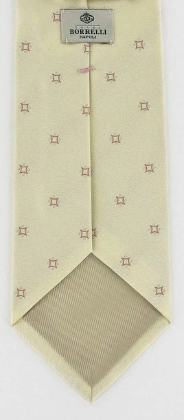 Luigi Borrelli Cream Silk Tie - Image 2 of 4