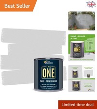 Eco-Friendly Light Grey Gloss All-In-One Paint & Primer - 250 ml for Quick Decor