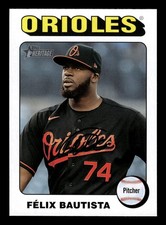 2024 Topps HERITAGE FELIX BAUTISTA WHITE BORDER PARALLEL ORIOLES #36