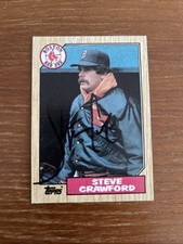1987 Topps #589 Steve Crawford Autograph P Red Sox…$1.25 Ship