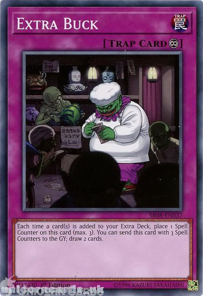 SR08-EN037 Extra Buck 1st Edition Mint YuGiOh Card
