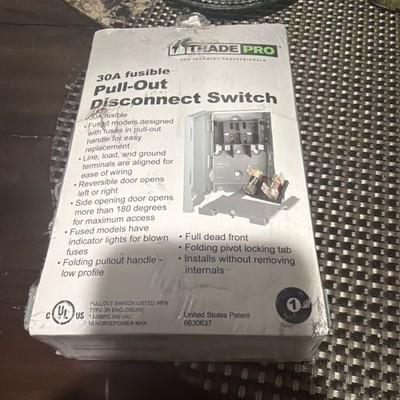 30 A  Fusible Pull -out Disconnect Switch