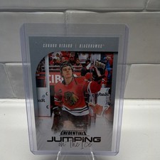 2024-25 Upper Deck Credentials Connor Bedard Jumping on the Ice #JI-CB Blackhaw…