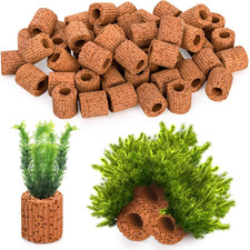 50 Pcs Aquatic Water Plant Fixed Rings, Ceramic Aquarium Plant Holder Weights Aq