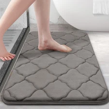 OLANLY Memory Foam Bath Mat Rug 30x20, Ultra Soft and Absorbent Bathroom Rugs...