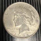 1922 Peace Dollar $1 Silver Coin Circulated Uncertified 0.9 Fineness US