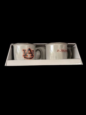 New Set Of 2 University Of Auburn Camping Coffee Tea Mug Speckled 15 Oz
