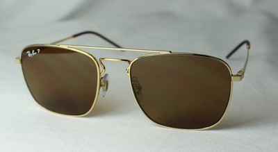 RAY-BAN SUNGLASSES *RB 3588 9250/83* NEW Gold - Polarized