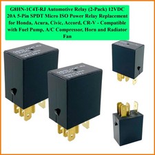 Automotive Relay 2-Pack 12VDC 20A 5-Pin SPDT Micro Power Relay Replacement f...