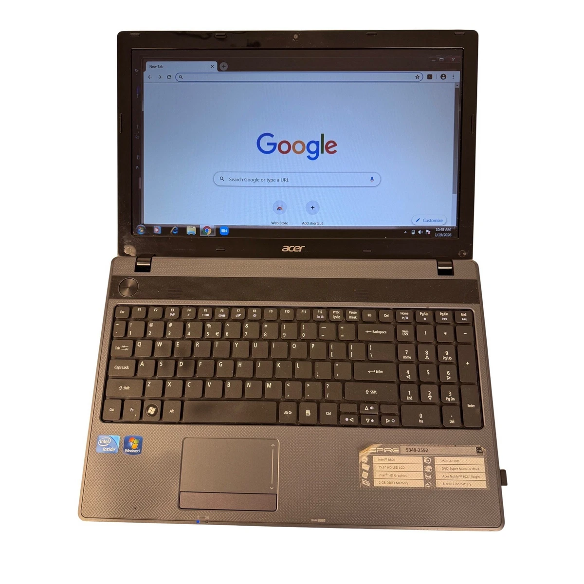 Acer Intel Core i3 1st Gen. Windows 7 PC Laptops & Netbooks for