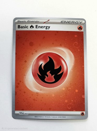Basic Fire Energy  002- Pokemon 151 -HD Holo HD 4 Swirls