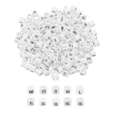 Clothes Hanger Marker XXS/XS/S/M/L/XL/2XL/3XL/4XL/5XL White 3mm Rod 250Pcs