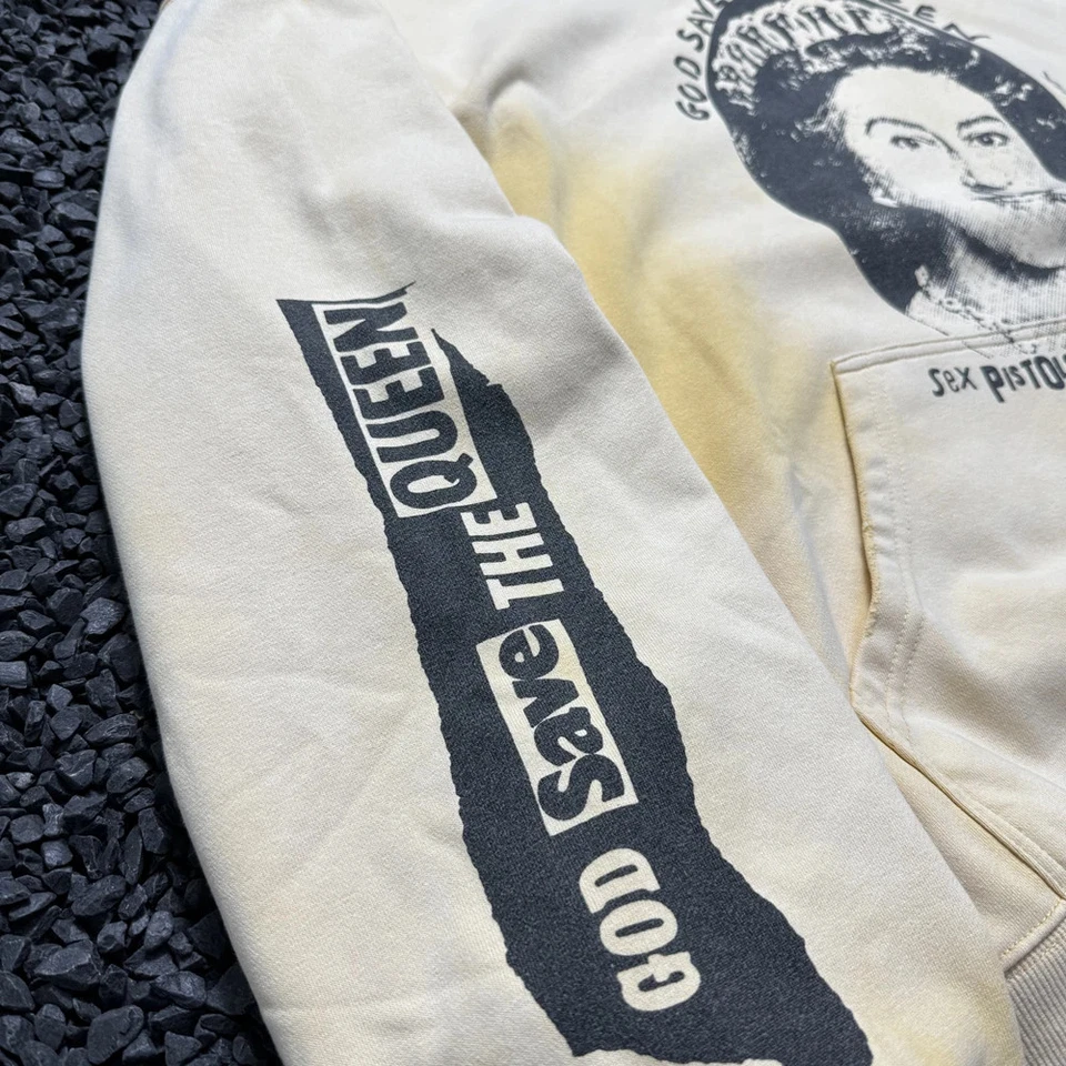 Sudadera con Capucha Paly Hollywood Sex Pistols 'Vintage Ivory' Para Hombre Ropa de Calle de Alta Calidad Foto 4 de 4