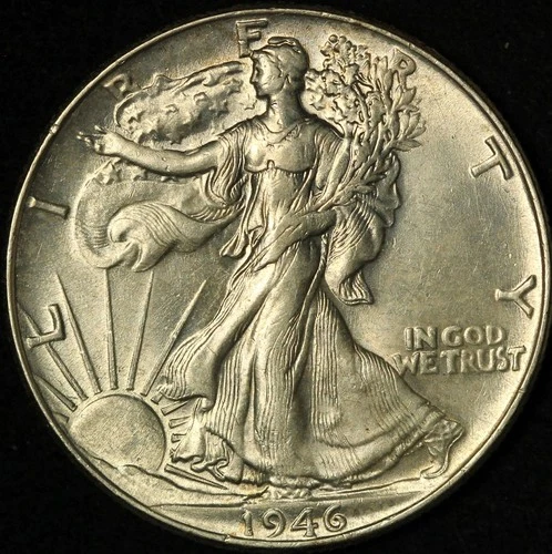 Photo of a 1946-P Walking Liberty Half Dollar from an eBay listing that sold on Jul 19, 2026