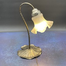 Vintage Brass LILY PAD Gooseneck Desk Lamp w/...