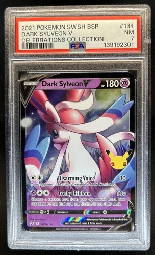 2021 Pokemon SWSH Black Star Promos Dark Sylveon V #SWSH134 PSA 7