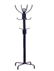 73-Inch Black Metal Coat Rack with 12 Hooks for Home Entryway Storage