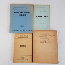 Lot of 4 Military Survival Books 1955 1957 1959 1961 Air Force Army Navy Paperba