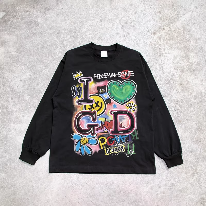 G-DRAGON GRAFFITI DIGITAL T-SHIRT KPOP JERSEY ÜBERMENSCH WORLD