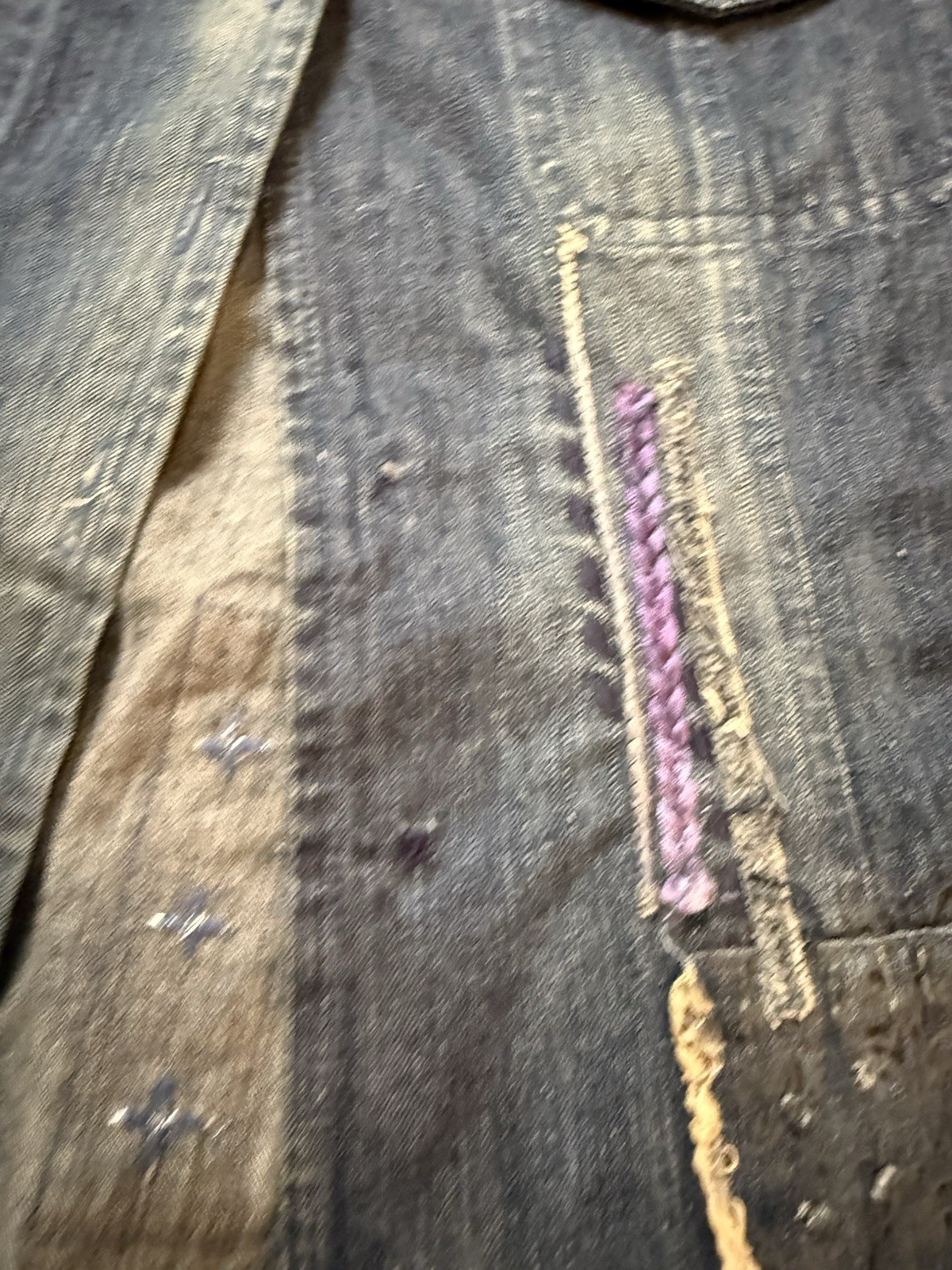 Chico’s Patchwork Denim Jacket Size 2  Boho Jean … - image 7