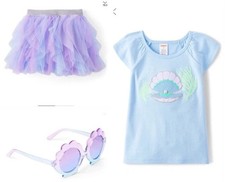Gymboree Girls 8-24 M Bondi Beach Seashell Top Ombr Ruffle Skirt Sunglasses New