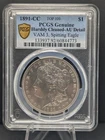 1891-CC  Morgan Silver Dollar $1 PCGS TOP 100 AU Detail VAM 3 SPITTING EAGLE
