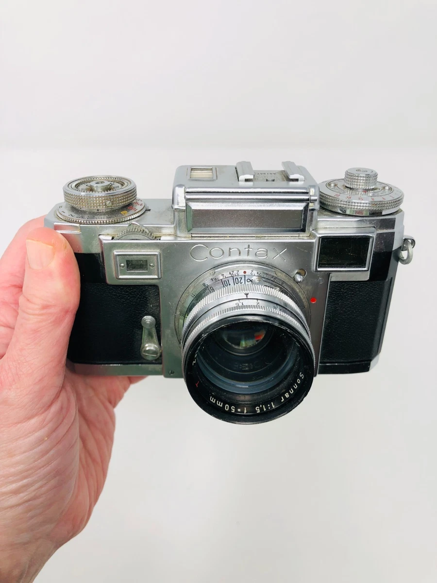 ZEISS IKON CONTAX IIIA Avec Zeiss-Opton Sonnar 2/50Mm Red T EUR 414,42