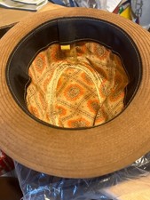 vintage brown fedora-style hat