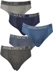 3 6 12  Pack Mens Sports Soft Cotton Ribbed Underwear Slips Briefs Pants S-2XL