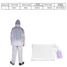 T- Fashionable Unisex EVA Raincoat Transparent Rainwear Outdoor Clear Rain Coat