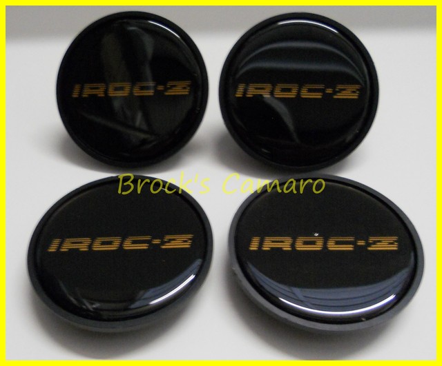 85 86 87 CAMARO IROCZ WHEEL CENTER CAP GOLD AND BLACK NEW SET OF 4 eBay