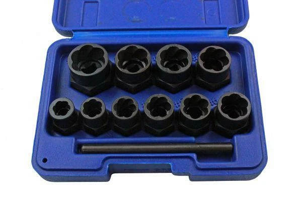 US PRO Tools 11pc Bolt Nut Extractor Set, Damaged Heads Studs Twist Sockets 2656 - Image 3 of 4