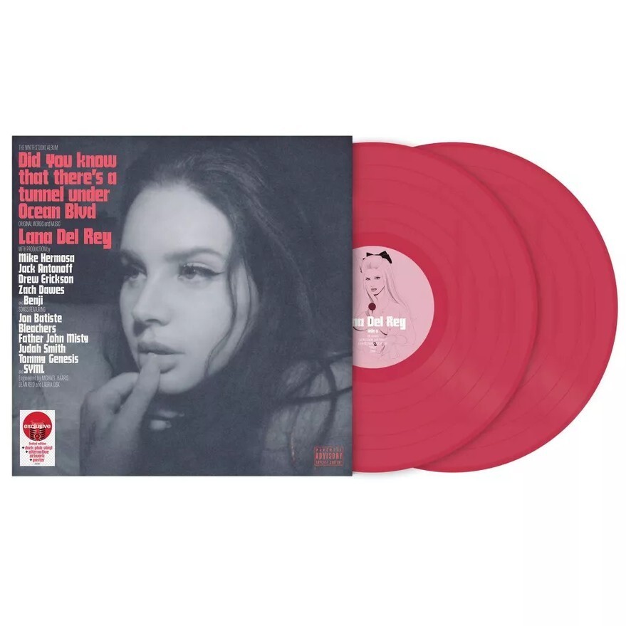 LANA DEL REY DID YOU KNOW THAT THERE'S A TUNNEL USA DARK PINK VINYL 2LP SEALED
