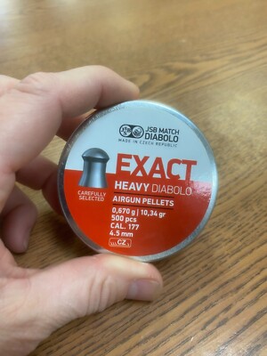 JSB EXACT HEAVY DIABOLO 500 Count Premium DOMED 4.5mm .177 Caliber Pellets