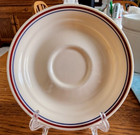 Abundance Saucers (pair) 6 1/4" Corelle Corning Stoneware White Red Blue ! — photo 9