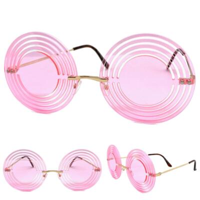 Pink barbie round sunglasses rave party club dance Barbie pink round sunglasses vintage Hi Tek Alexander HJL9  main image 3