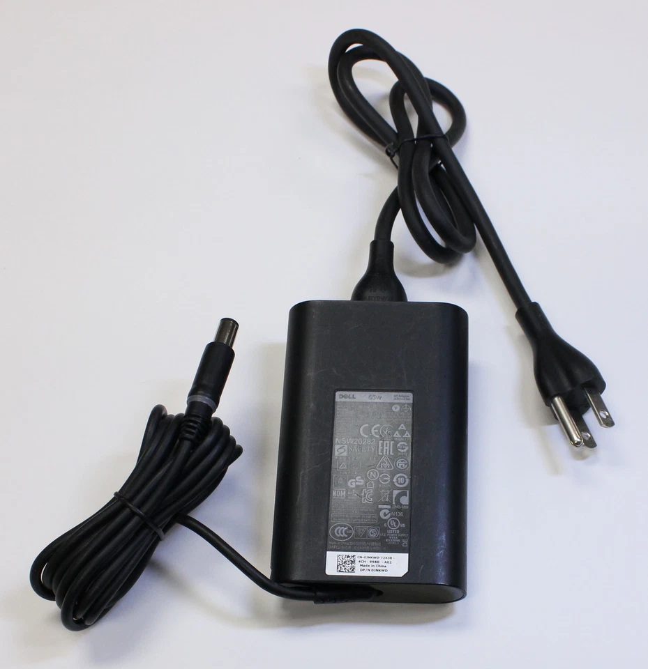 Dell 65W Adapter Charger Genuine DA65NM130 3F1CN HA65NM130 FPC2Y 6TFFF 19.5V