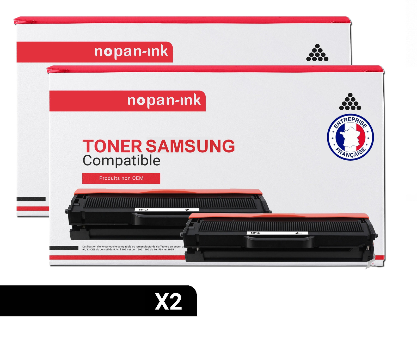 Toners SAMSUNG MLT-D111L Noir NOPAN-INK le duo idéal pour le télétravail et le bureau