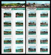 GUERNSEY 2017  GEURNSEY COASTS  PAIR OF BOOKLET PANES  MNH