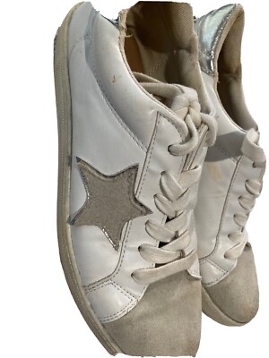 Steve Madden Starling  (Star) Women s White Leather Sneakers Size 9