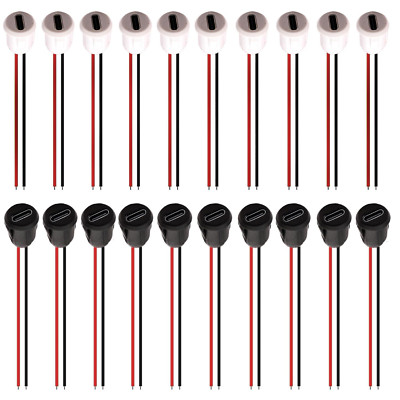 20Pcs USB-C 2-Wire Mount Socket, 2-Pin Type-C USB Connector