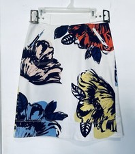 Anthropologie Maeve Women's Floral Buckle Skirt