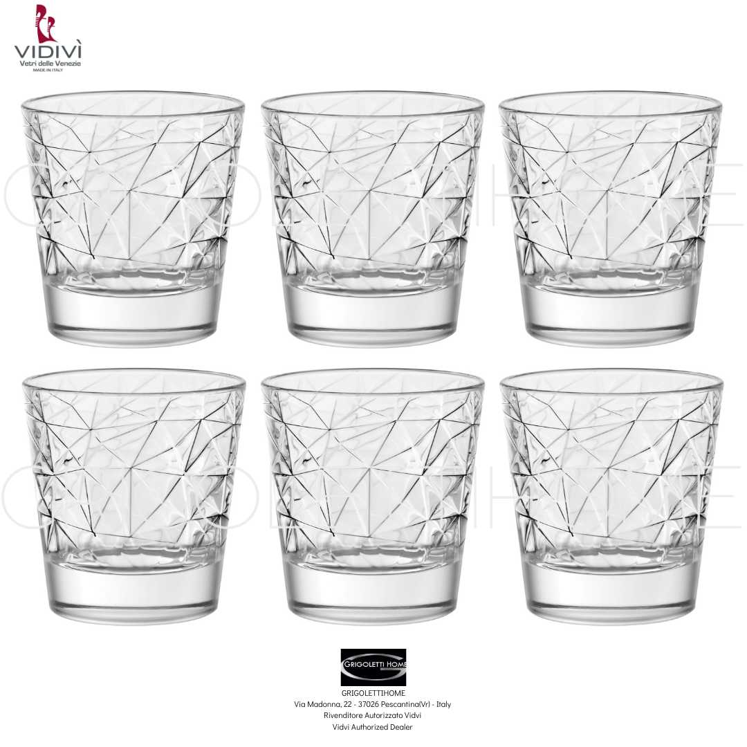 Vidivi - Dolomiti - Set 12 water glasses transparent glass - cl 37
