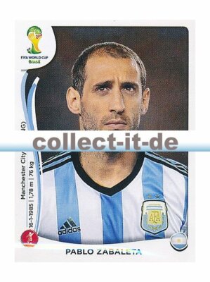 Panini WM Worldcup 2014 - Sticker 415 - Pablo Zabaleta