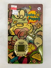 Vintage White "Cute Puppy" Keychain Giga Pet Electronic Virtual NEEDS BATTERY