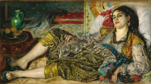 Pierre Auguste Renoir - Odalisque, Une Femme Algérienne (1870) Signé - 17" x 22" - Photo 1/1